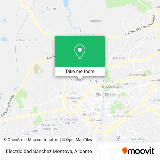 Electricidad Sánchez Montoya map