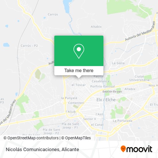 Nicolás Comunicaciones map