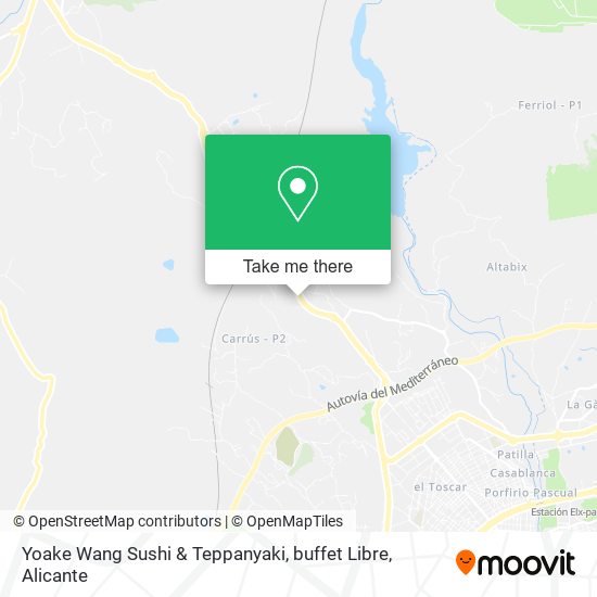 Yoake Wang Sushi & Teppanyaki, buffet Libre map