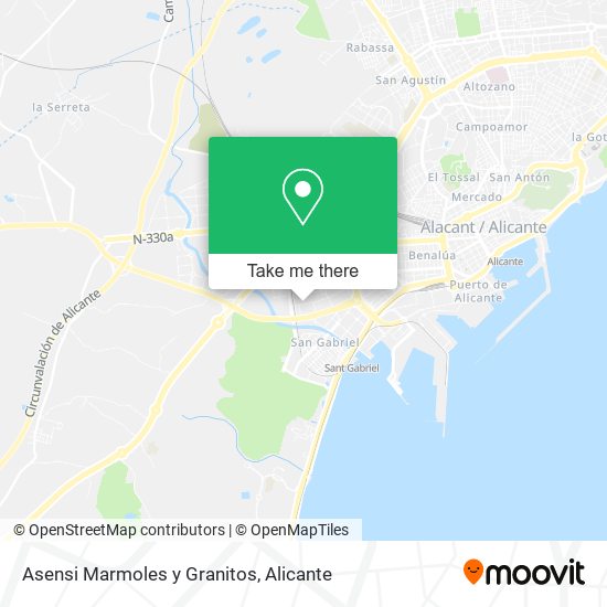 Asensi Marmoles y Granitos map