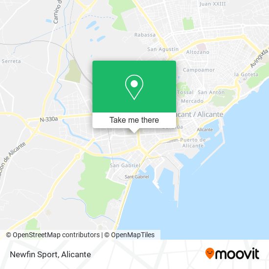 Newfin Sport map