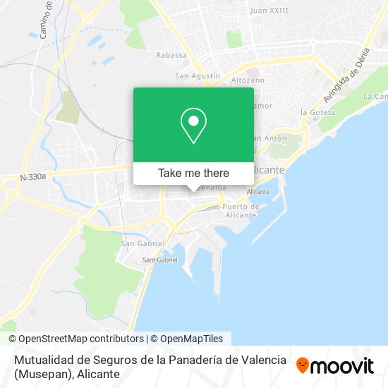 Mutualidad de Seguros de la Panadería de Valencia (Musepan) map