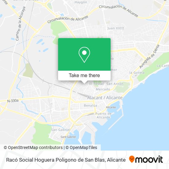Racó Social Hoguera Poligono de San Blas map