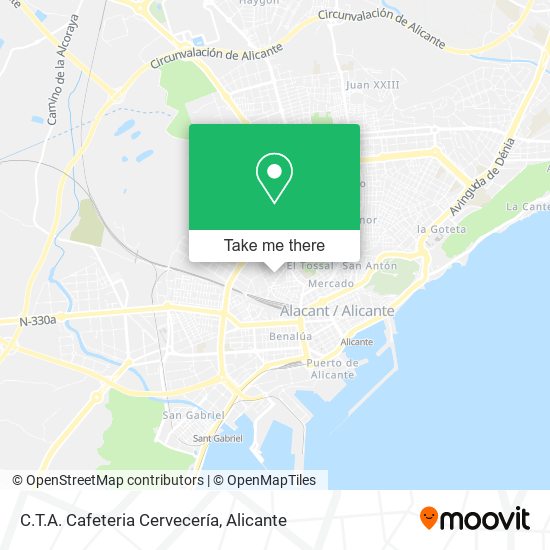 C.T.A. Cafeteria Cervecería map