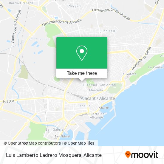 Luis Lamberto Ladrero Mosquera map