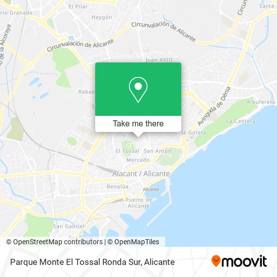 Parque Monte El Tossal Ronda Sur map
