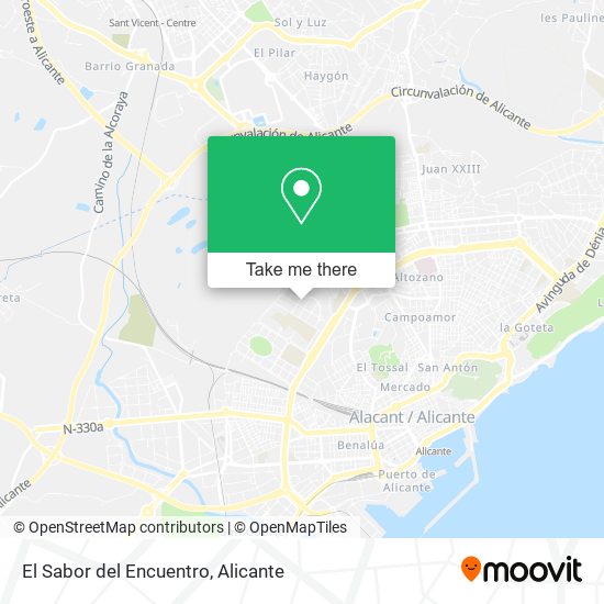 El Sabor del Encuentro map
