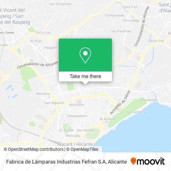 Fabrica de Lámparas Industrias Fefran S.A map