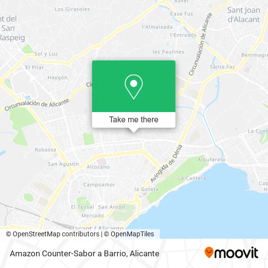 Amazon Counter-Sabor a Barrio map