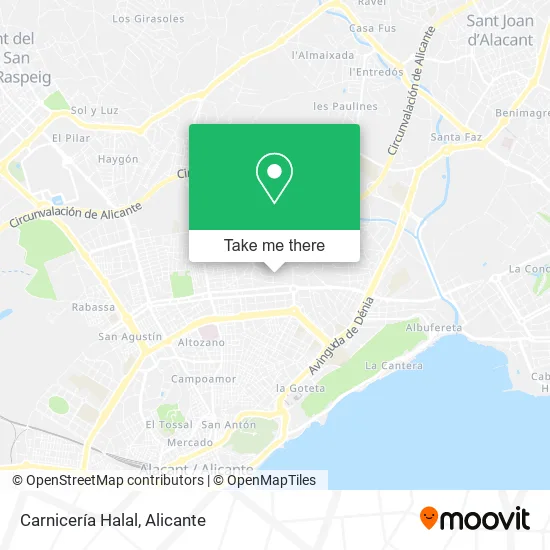 Carnicería Halal map