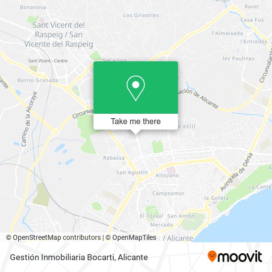 Gestión Inmobiliaria Bocarti map