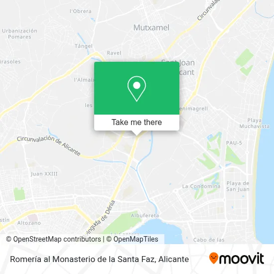 Romería al Monasterio de la Santa Faz map