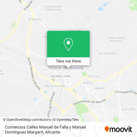 Comercios Calles Manuel de Falla y Manuel Domínguez Margarit map