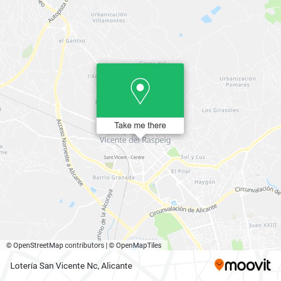 Lotería San Vicente Nc map