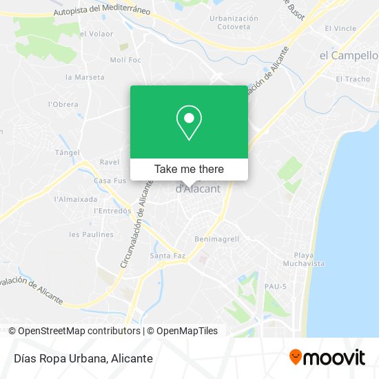 Días Ropa Urbana map