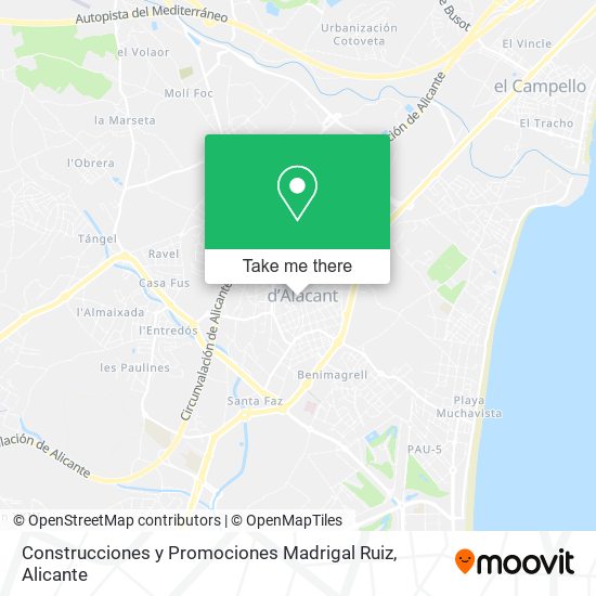 Construcciones y Promociones Madrigal Ruiz map