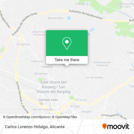 Carlos Lorenzo Hidalgo map