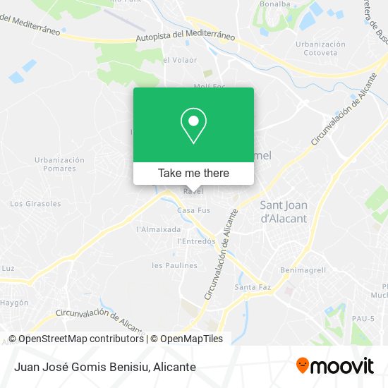 Juan José Gomis Benisiu map