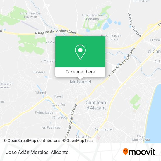 Jose Adán Morales map
