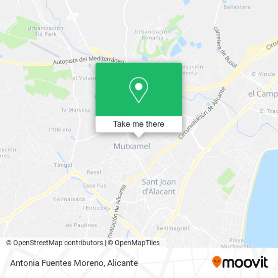 Antonia Fuentes Moreno map