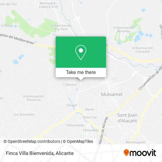 Finca Villa Bienvenida map