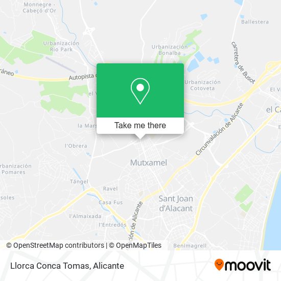 Llorca Conca Tomas map