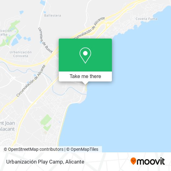 Urbanización Play Camp map