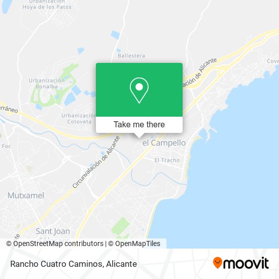Rancho Cuatro Caminos map