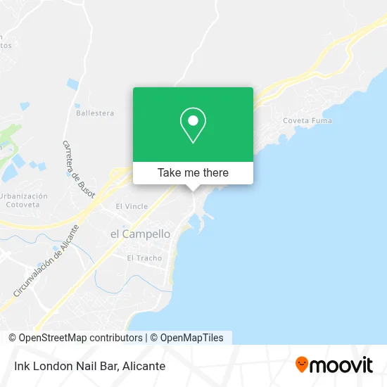 Ink London Nail Bar map