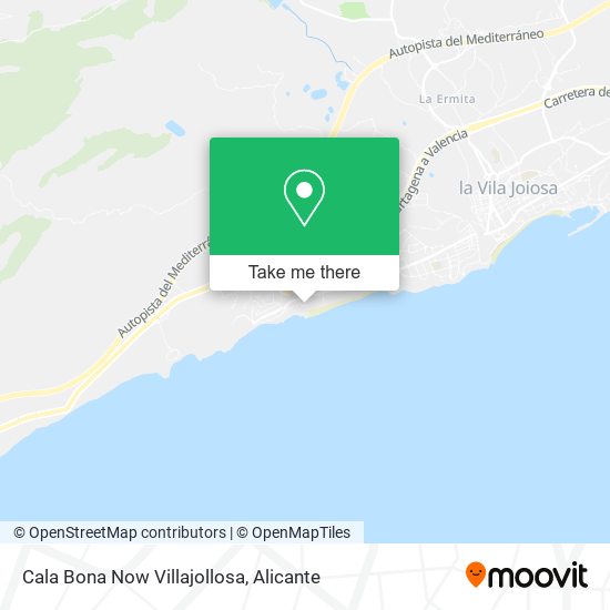 Cala Bona Now Villajollosa map