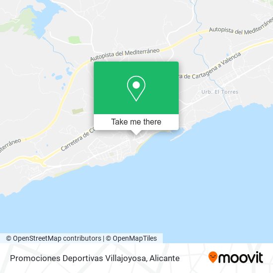 mapa Promociones Deportivas Villajoyosa