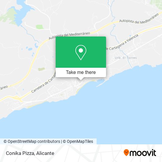 Conika Pizza map