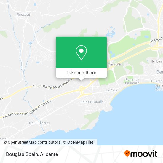 Douglas Spain map