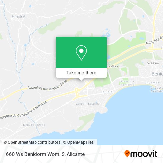 660 Ws Benidorm Wom. S map