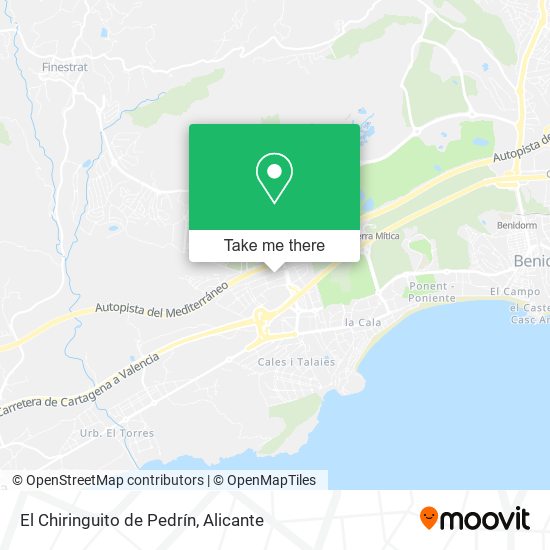 El Chiringuito de Pedrín map