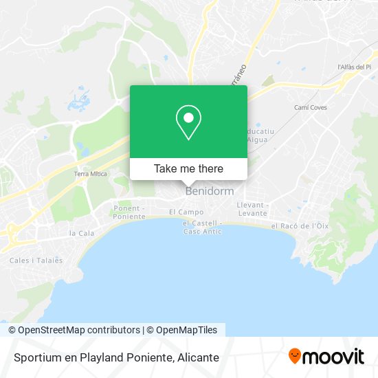 Sportium en Playland Poniente map