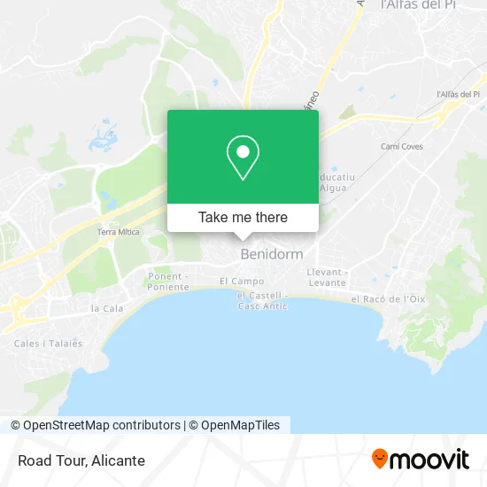 Road Tour map