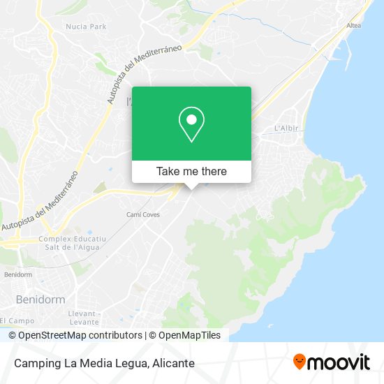 Camping La Media Legua map