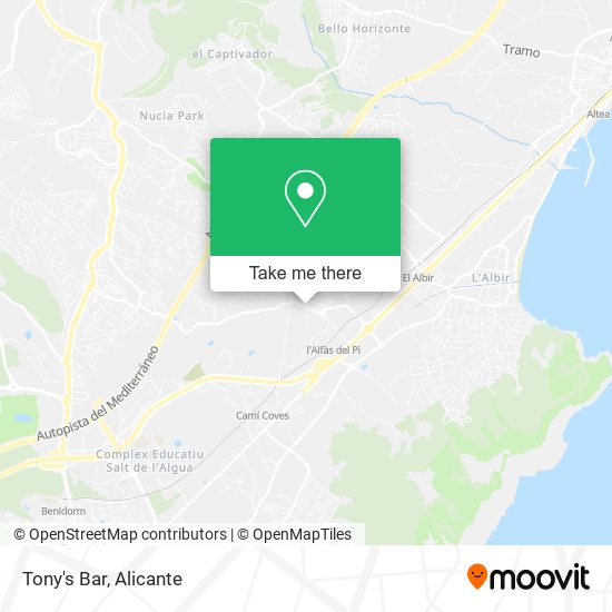 Tony's Bar map