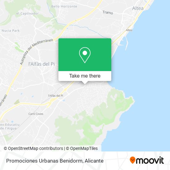 Promociones Urbanas Benidorm map