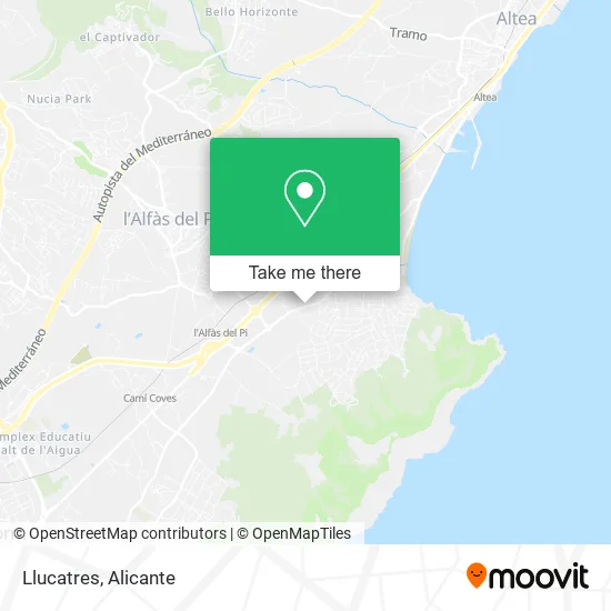 Llucatres map