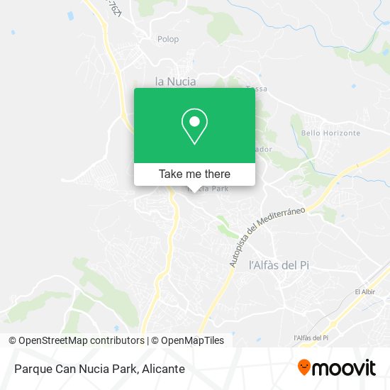 Parque Can Nucia Park map