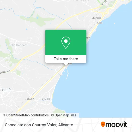 Chocolate con Churros Valor map