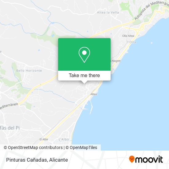 Pinturas Cañadas map