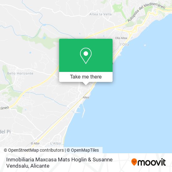 Inmobiliaria Maxcasa Mats Hoglin & Susanne Vendsalu map
