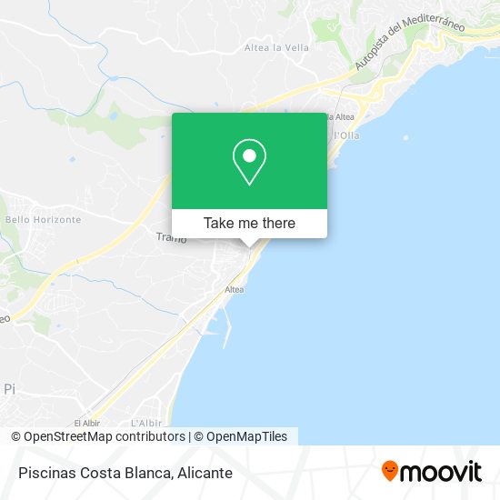 Piscinas Costa Blanca map
