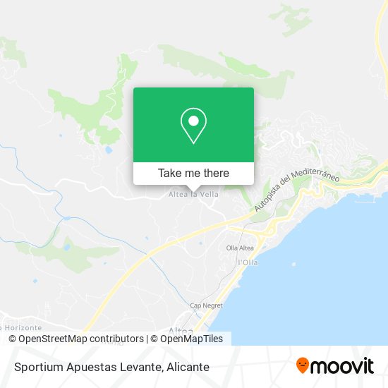 Sportium Apuestas Levante map