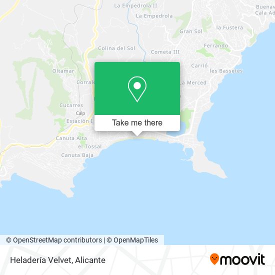 Heladería Velvet map