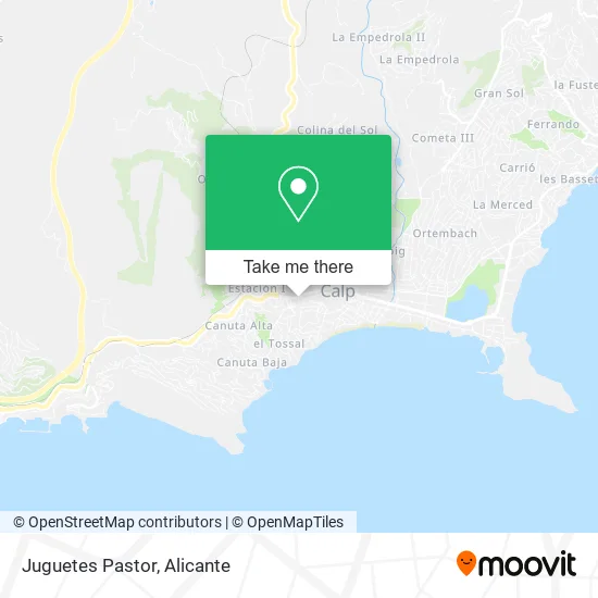 Juguetes Pastor map