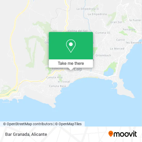 Bar Granada map